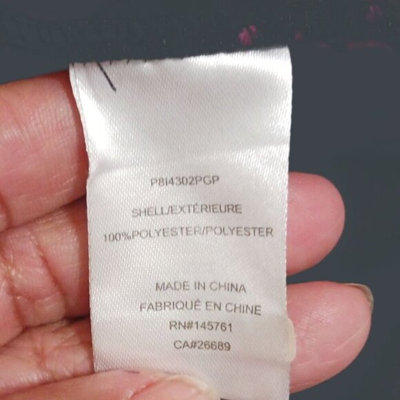 Parker Womens Floral Print  Long-Sleeve Blouse Tie Front Pink/black  Size Xsmall - Picture 10 of 14